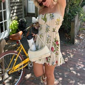 UO strapless floral summer dress